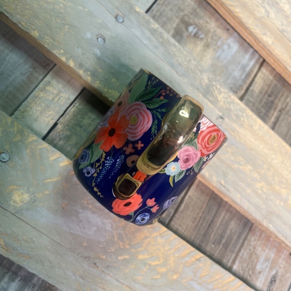 T [Rifle Paper Co] Blue Garden Party Monogram Floral Coffee Mug {Anthro} Tea Cup - Picture 11 of 16